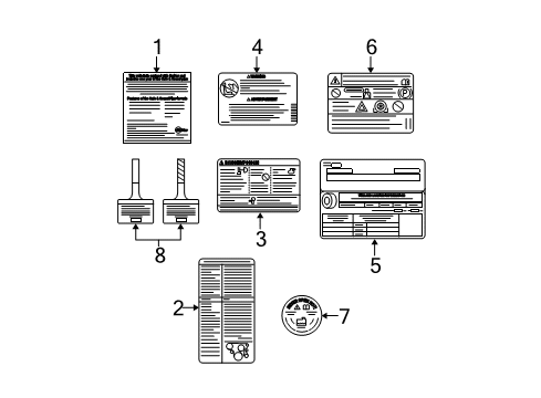 2011 GMC Canyon Information Labels Diagram