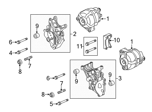 2014 GMC Sierra 2500 HD Alternator Diagram for 20881337