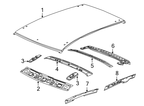 2013 Chevy Spark Roof & Components Diagram