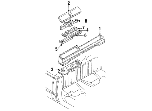 1990 GMC C2500 Interior Trim - Cab Diagram 4 - Thumbnail
