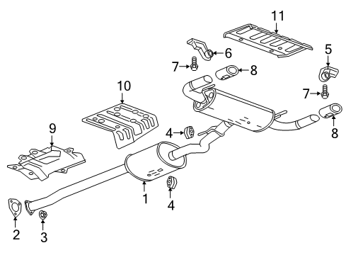 2017 Buick Envision Muffler & Pipe Gasket Diagram for 23187731