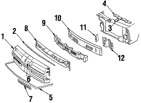 1984 Oldsmobile Firenza Cover, Front Diagram for 22519714