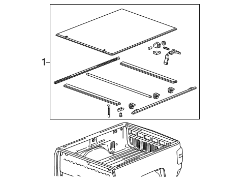 2020 Chevy Silverado 1500 Exterior Trim - Pick Up Box Diagram 4 - Thumbnail