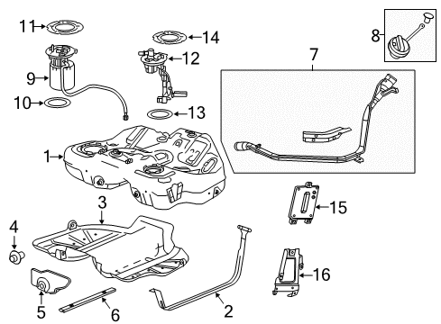 Protector, Fuel Tank Diagram for 13238468