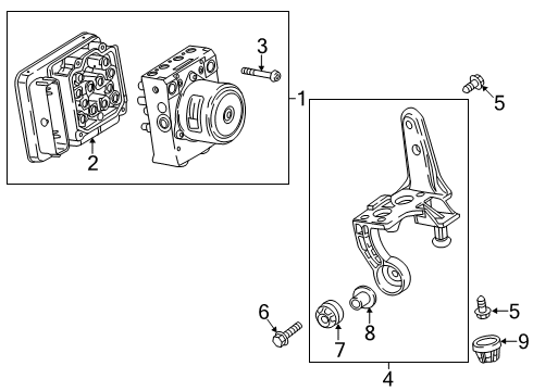2021 Chevy Blazer ABS Components Diagram