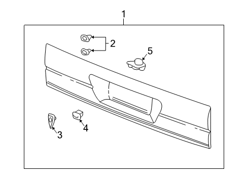 2005 Pontiac Aztek Exterior Trim - Tail Gate Diagram