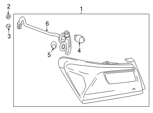 2016 Chevy Malibu Tail Lamp Assembly, Rear Driver Side Diagram for 84882383