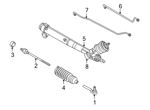 2001 Chevy Corvette Steering Gear Diagram for 26075933