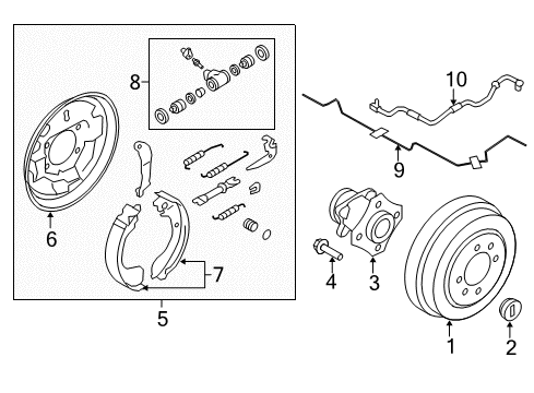 2017 Chevy City Express Wheel Stud Diagram for 19316568