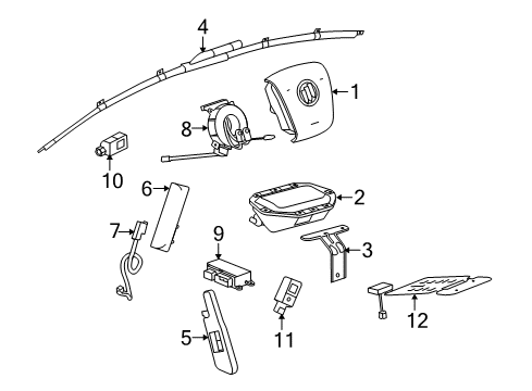2011 Buick LaCrosse Air Bag Components Diagram