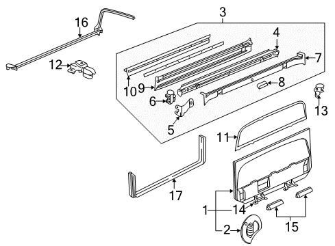 2007 Cadillac Escalade EXT Midgate Diagram