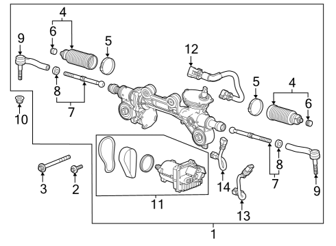 2023 Chevy Silverado 1500 Steering Gear Diagram for 85607372