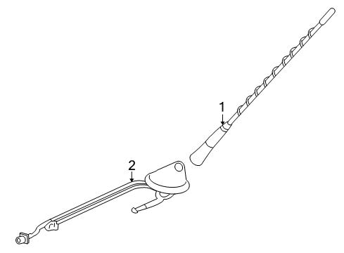 2009 Pontiac G8 Antenna Mast Diagram for 92202554