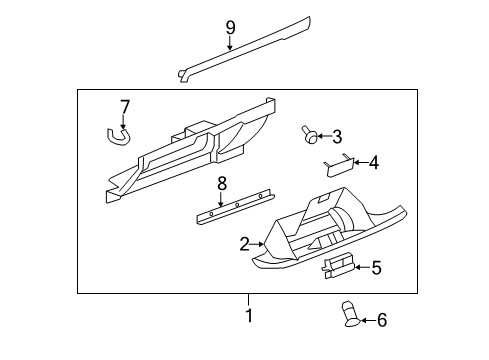 2011 GMC Sierra 1500 Glove Box Diagram 3 - Thumbnail