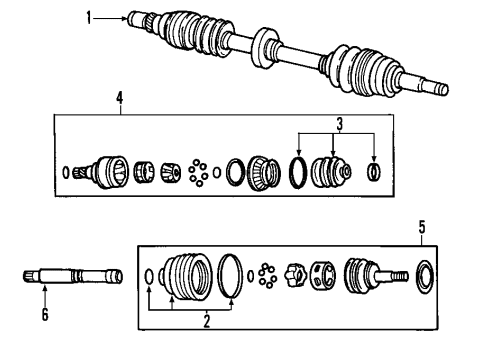 2006 Chevy Aveo Front Axle Shafts & Joints, Drive Axles Diagram