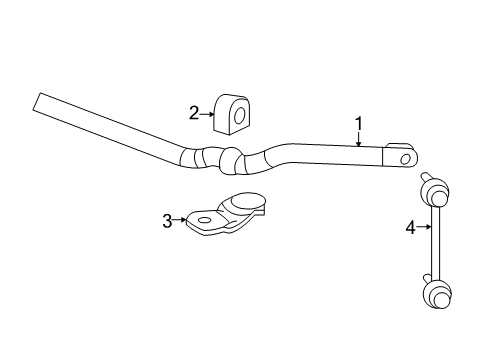 2011 Cadillac CTS Stabilizer Bar & Components - Front Diagram 6 - Thumbnail