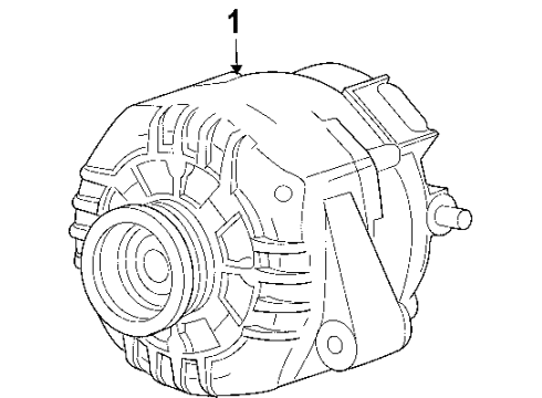 2008 Pontiac G6 Alternator Diagram for 25922330