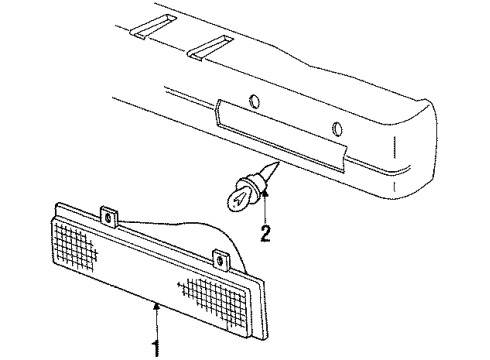 1987 Oldsmobile Delta 88 Parking Lamp Diagram for 918181