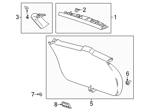 2022 Chevy Trax Interior Trim - Lift Gate Diagram