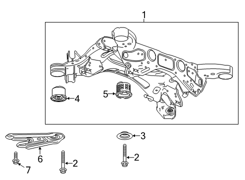 2024 Cadillac XT4 Suspension Mounting - Rear Diagram
