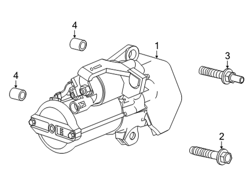 2023 Buick Encore GX Starter Diagram for 55515481