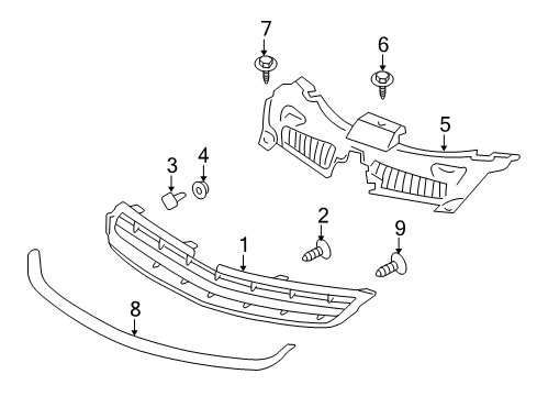 2009 Saturn Vue Sight Shield Diagram for 96804230