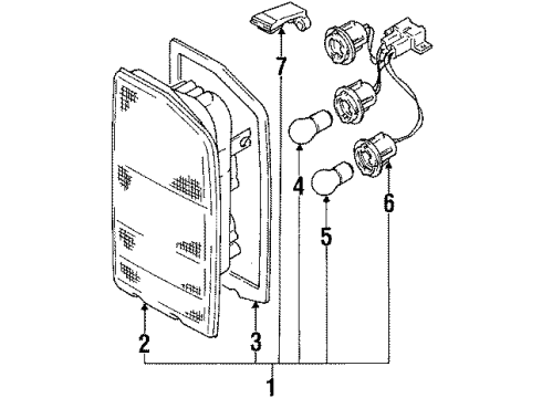 1998 Chevy Tracker Combination Lamps Diagram