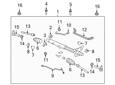 2008 Pontiac G8 Steering Gear Diagram for 92236162