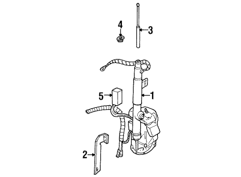 1998 Cadillac Eldorado Antenna Cable Diagram for 12186063