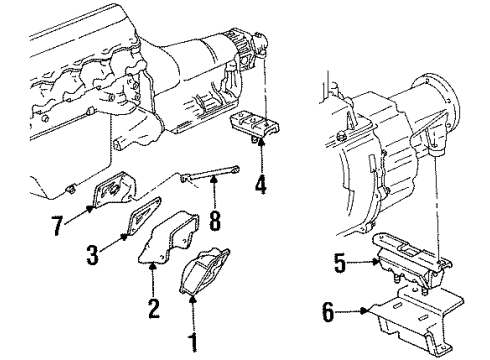1992 Chevy K1500 Engine & Trans Mounting Diagram 2 - Thumbnail