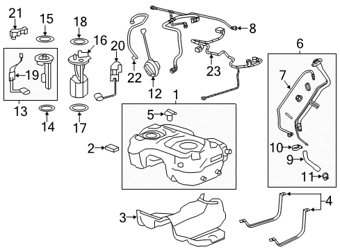 2012 Chevy Captiva Sport Fuel Cap Diagram for 23361879