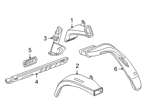 2008 GMC Acadia Ducts Diagram