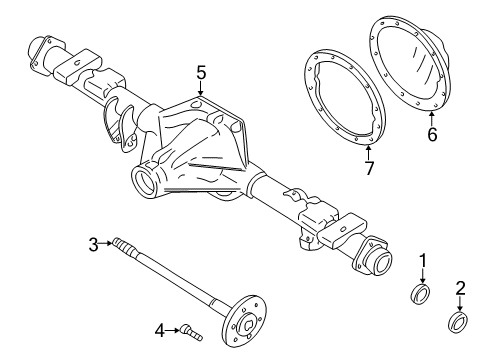 2006 GMC Sierra 1500 Axle Housing - Rear Diagram 3 - Thumbnail