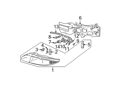 2004 Oldsmobile Alero Headlamps Diagram