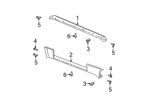 2001 Pontiac Grand Am Exterior Trim - Pillars, Rocker & Floor Diagram