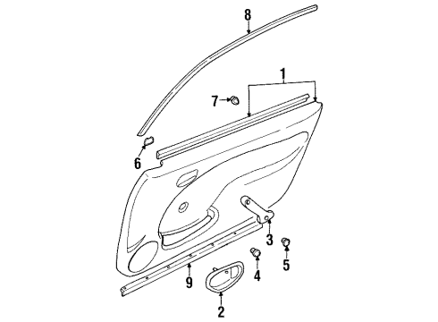 1998 Chevy Metro Grip, Driver Side Diagram for 30013970