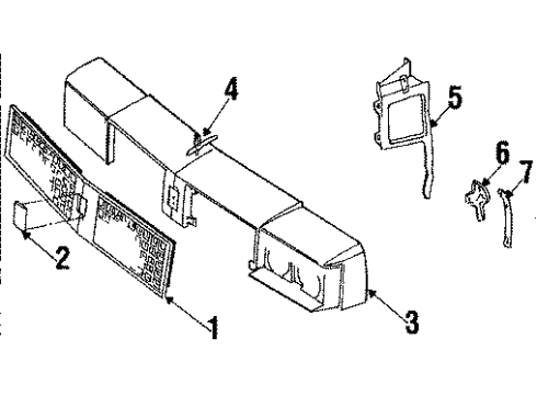 1986 Oldsmobile Cutlass Supreme Emblem, Front Diagram for 22506828