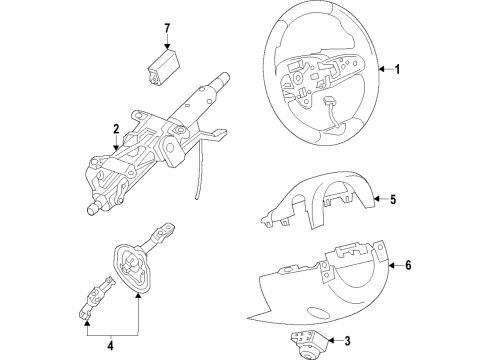 2023 Cadillac XT4 Steering Column Diagram for 85529025
