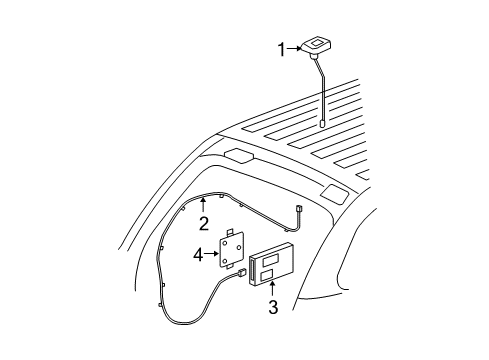 2005 Chevy Equinox Antenna Diagram for 22712209
