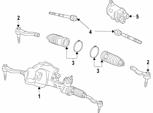 2019 Cadillac XT4 Steering Column & Wheel, Steering Gear & Linkage Diagram 4 - Thumbnail
