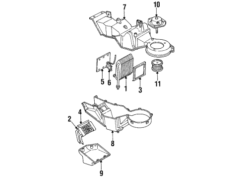 1997 GMC C2500 Suburban Auxiliary Heater & A/C Diagram