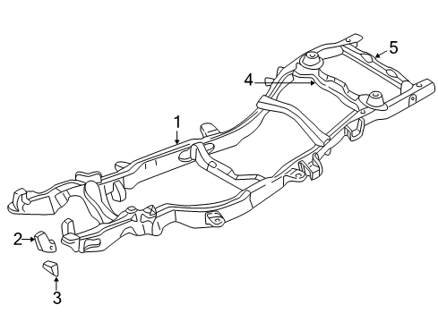 1996 GMC Jimmy Rear Crossmember Diagram for 15725504