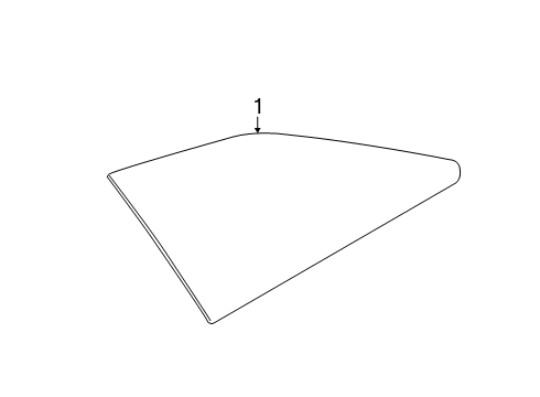 2015 Cadillac ELR Quarter Panel - Glass & Hardware Diagram