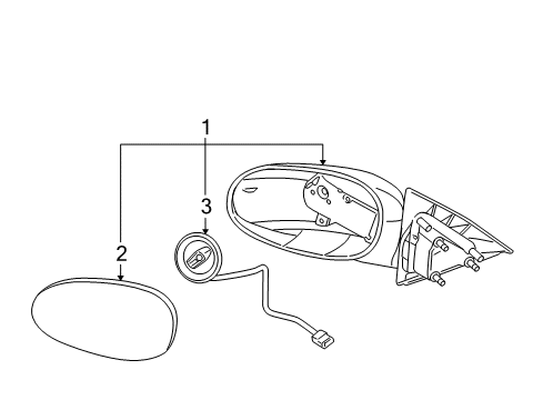 2007 Buick LaCrosse Outside Mirrors Diagram