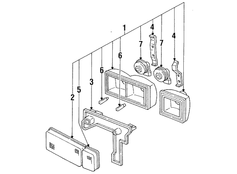 1993 Cadillac Seville Bulbs Diagram