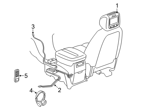 2012 Cadillac Escalade Entertainment System Components Diagram 2 - Thumbnail