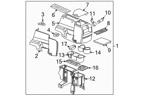 2006 Saturn Vue Compartment, Front Diagram for 15892162