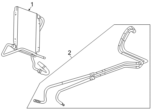 2003 Cadillac CTS Hose & Tube Assembly Diagram for 25740121