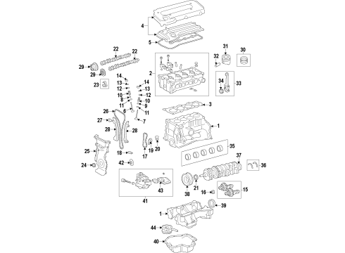 2009 Pontiac Vibe Piston Diagram for 19205325