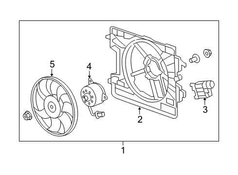 2009 Chevy HHR Fan Assembly Diagram for 15940324